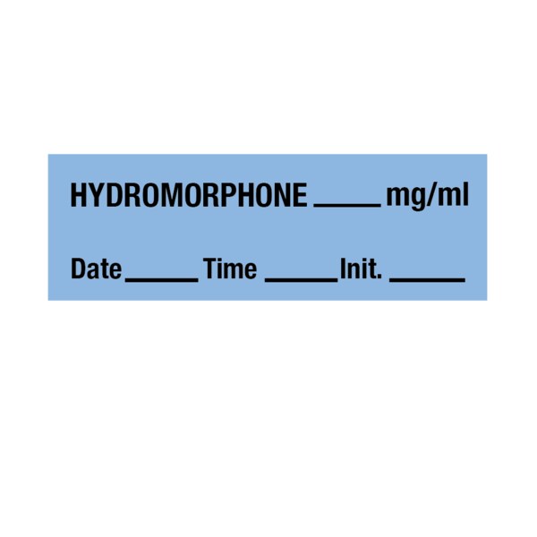 Tape, Hydromorphone 1/2" x 500" Blue w/Black